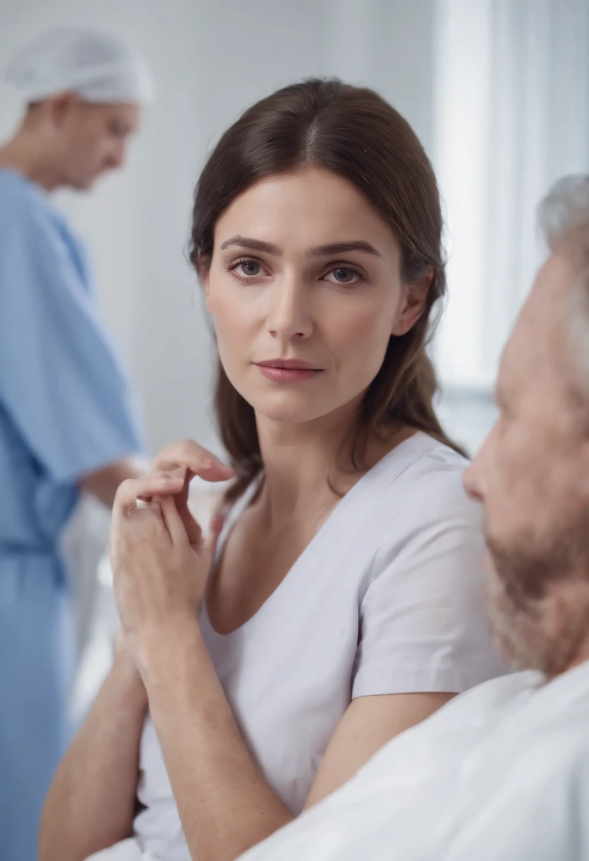 Brainwashed patients in dress of hospital patients with no sense