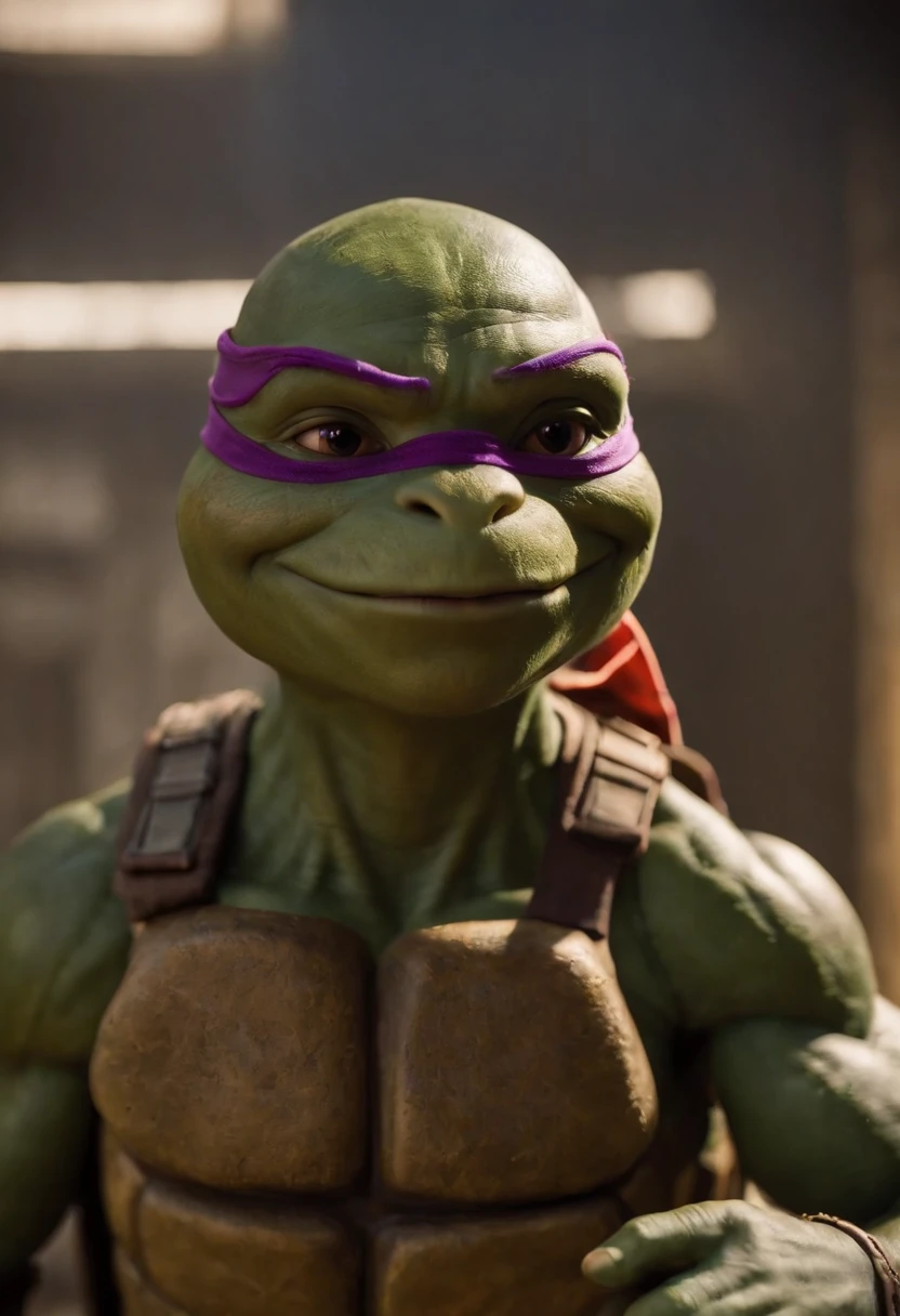 full-length professional photo of perfect Donatello from ninja turtles movie 2014, --ar 2:3