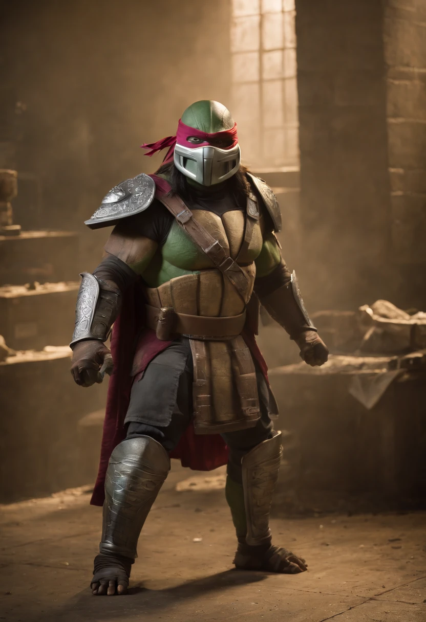 full-length photo professional of the perfect The Shredder from Ninja Turtles movie 2014, --ar 1:1