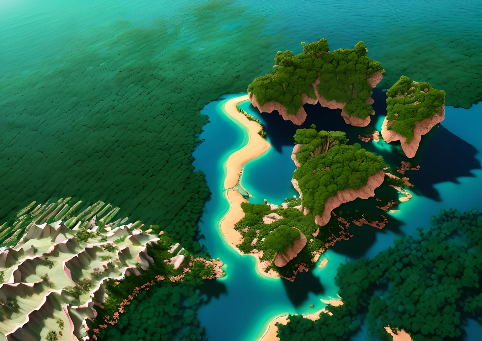 The 3D map of Brazil divided,relief and vegetation details of Brazil,map details of Brazil,map of Brazil's relief and vegetation,relief details of Brazil,vegetation details of Brazil,best quality,ultra-detailed,highres,ultra-fine mapping,3D rendering [medium:1.1],vivid colors,physically-based rendering,highest resolution [8k],professional,detailed mountains and valleys,realistic,sharp focus [highres],HDR,studio lighting,bokeh,artistic landscape,colorful vegetation,photo-realistic [1.37],bright sunlight,shadowed regions,green tropical rainforests,blue oceans and rivers,snow-capped mountains,variety of trees and plants,wildlife diversity,river networks and tributaries,breathtaking natural beauty,geographical features,profound terrains,coastlines and beaches.