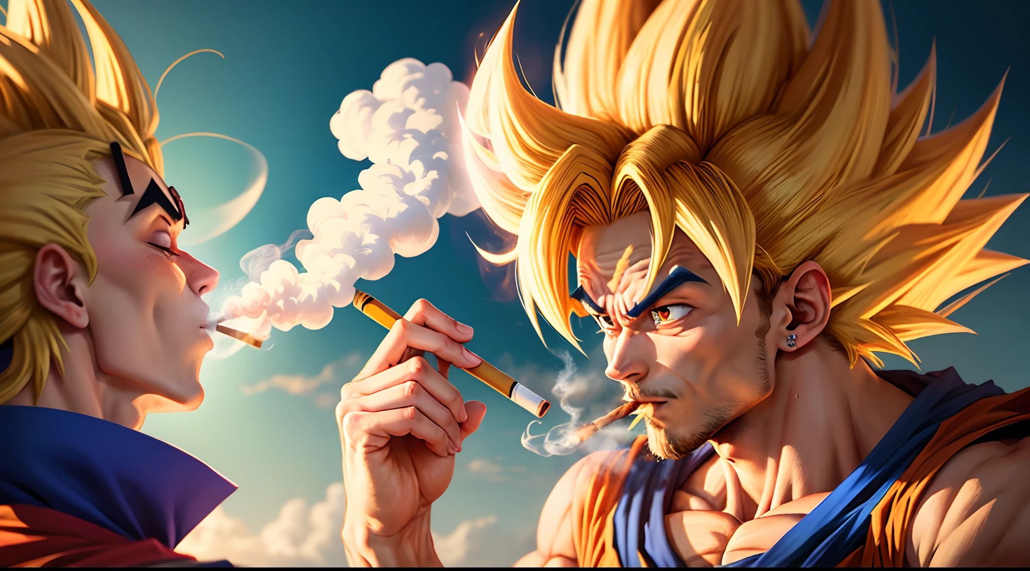 Goku smoking zaza