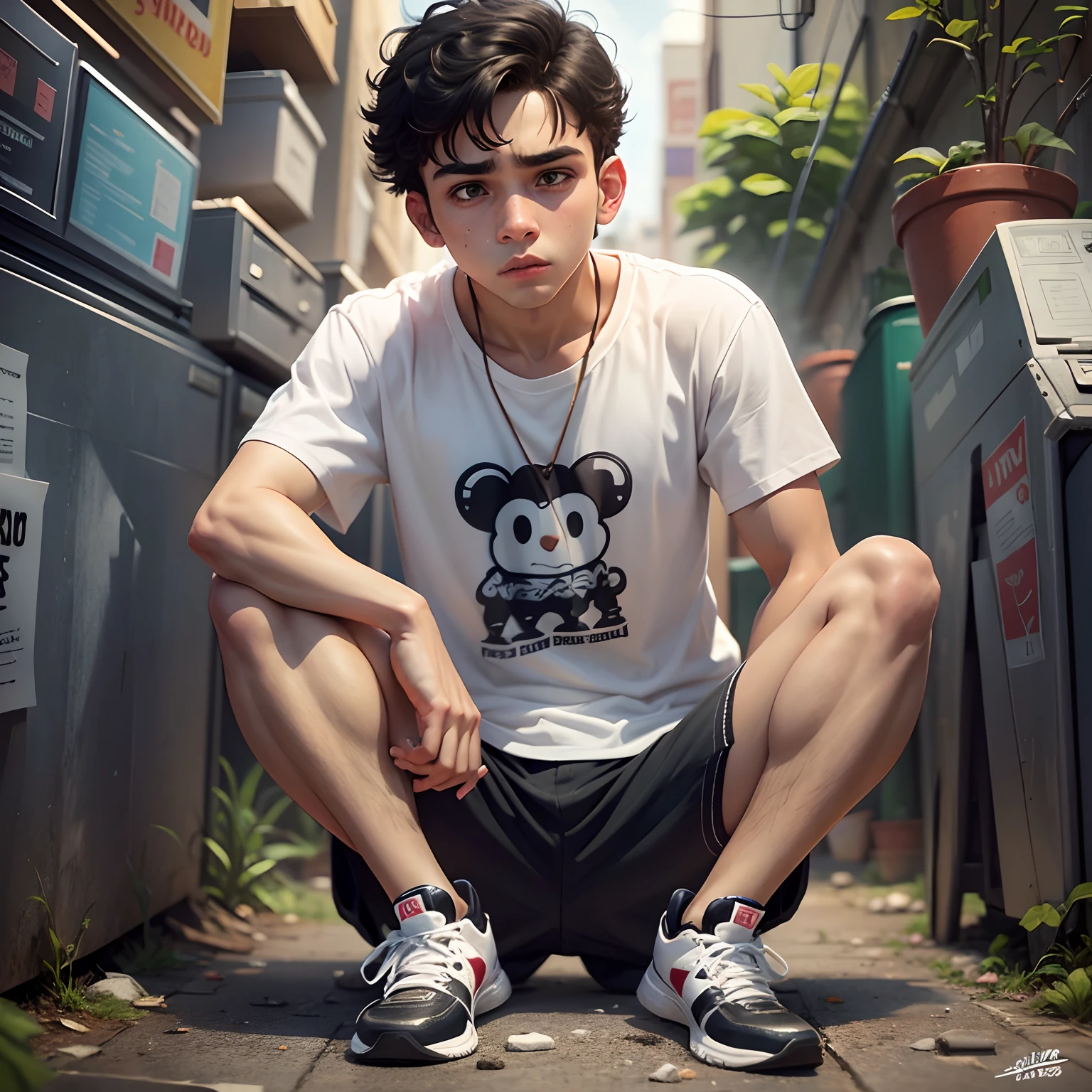 sad boy cartoon, 1:1 --auto --s2