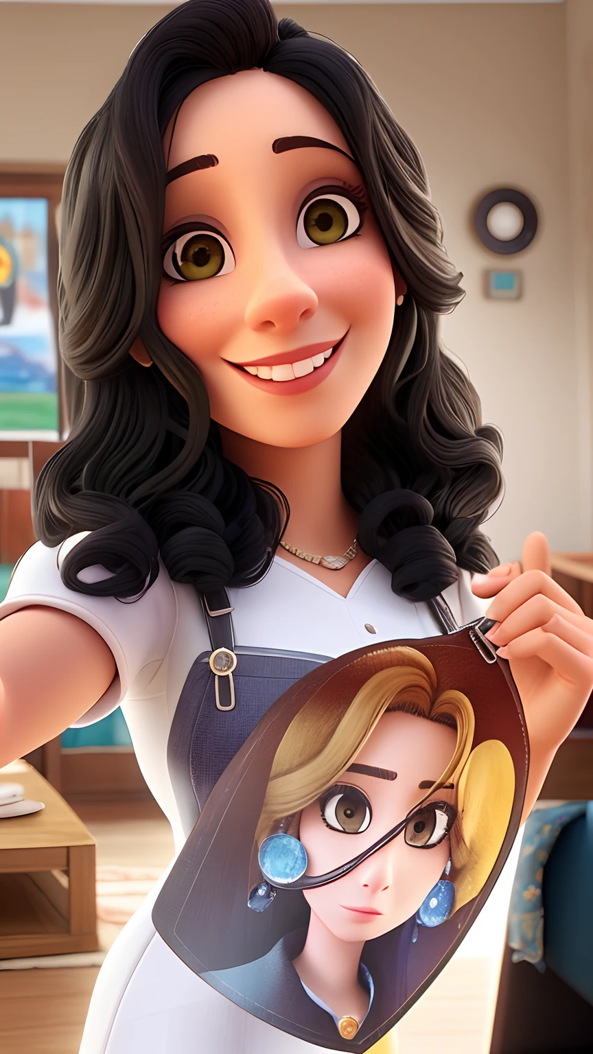 Arafed woman taking a selfie with a camera in a living room, Angiewolf, Foto de perfil do headshot, imagem de perfil, Directed by: Nandor Soldier, by Amelia Peláez, Alanis Guillen, olhar feroz e selvagem, Directed by: Andrée Ruellan, leoa, Directed by: Emma Rios, olhar selvagem, foto do perfil
