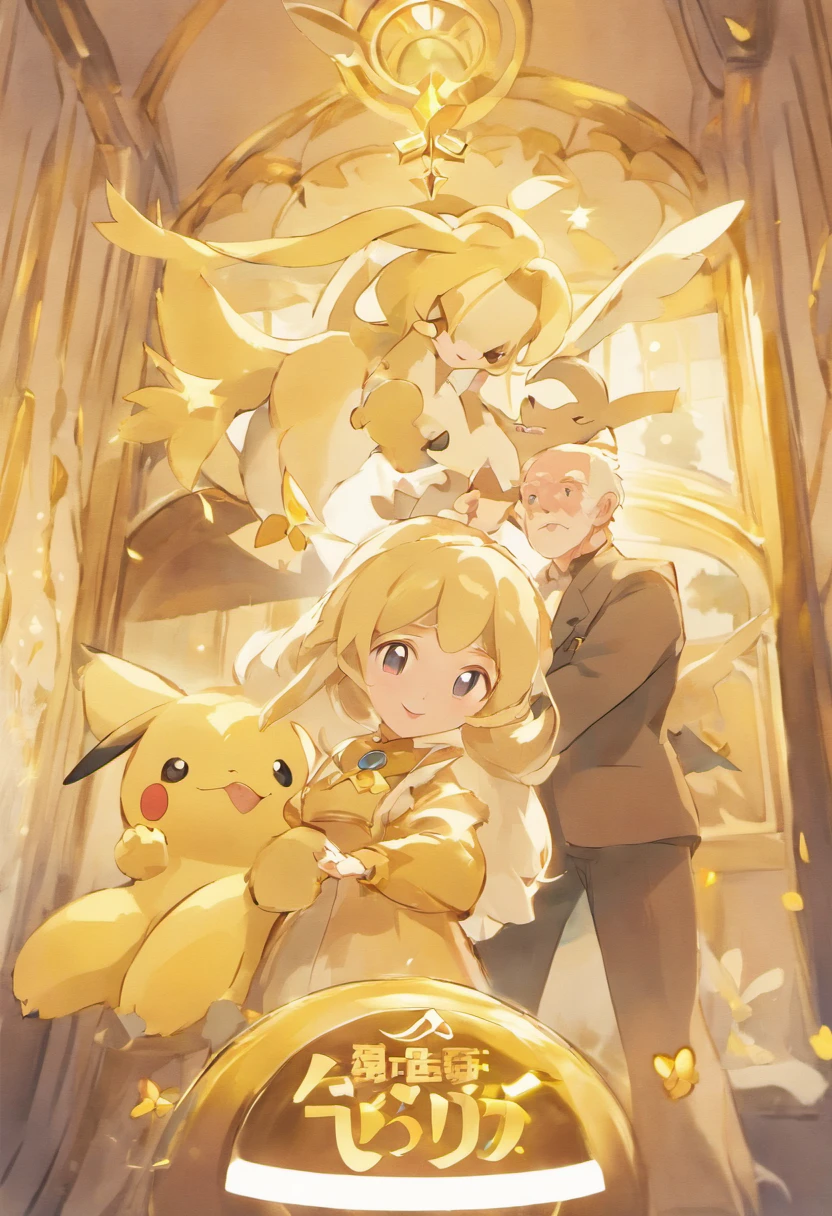 A poster  with ung girl and 1 old men. The title is ''meine neue Frau'' in golden and disney font  and a bedroom theme