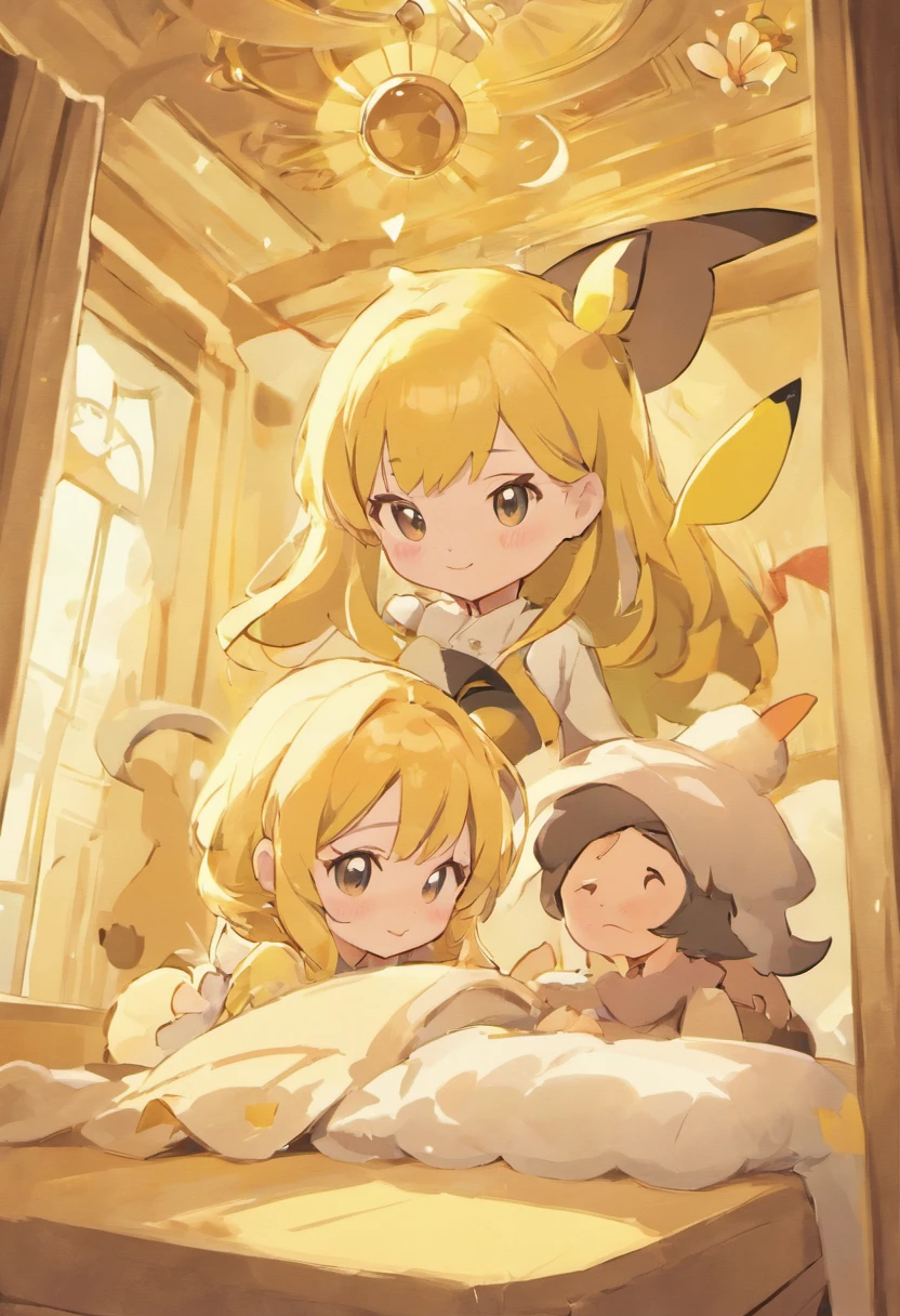 A poster with ung girl and 1 old men. The title is ''meine neue Frau'' in golden and disney font and a bedroom theme