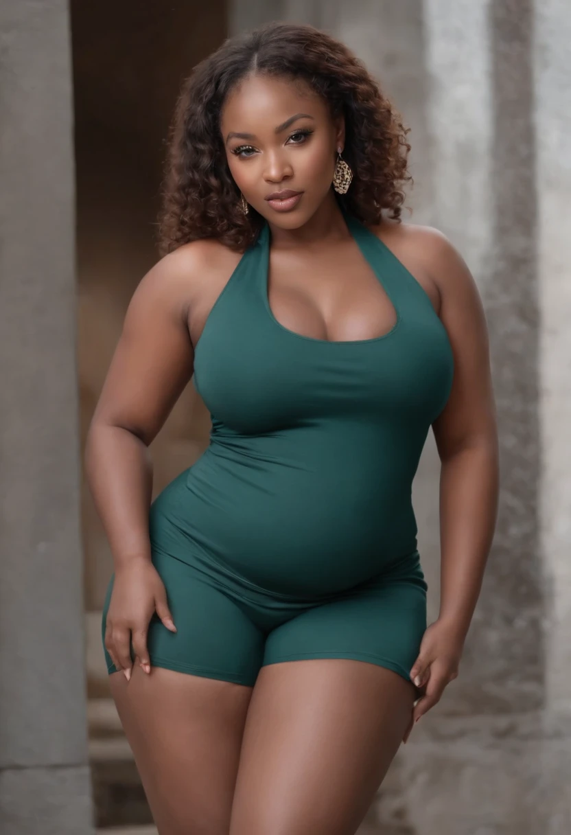 ((Dark African skin, Very deep ebony skin)), ((obese, ventre plat)), ((Its beauty is undeniable)), ((cute excited face)), ((Hyper detailed perfect eyes,)), ((pose mignonne), ((grosse fesse)),((Attirant )), sexy, ((bikini sexy)), ((Afro curly African hair afro ponytail afro,)), (( peau)), ((debout, vue de face)), ((toucher ses propres jambes dans une pose sexy)) ((taille courte)), ((dehors, Ville publique)), CGI ciblé, Fotorrealista, High detail, Realstic, Master part, Absurde, Best quality, Hdr, highly quality, high-definition, extremly detailed, 8k wallpaper, intricate high detail, 8K UHD, Full-HD, (photo realist:1.2), contraste, intense illumination, lighting cinematic, natural lighting, hard light, contre-jour, Illumination globale, occlusion ambiante selfie nsfw