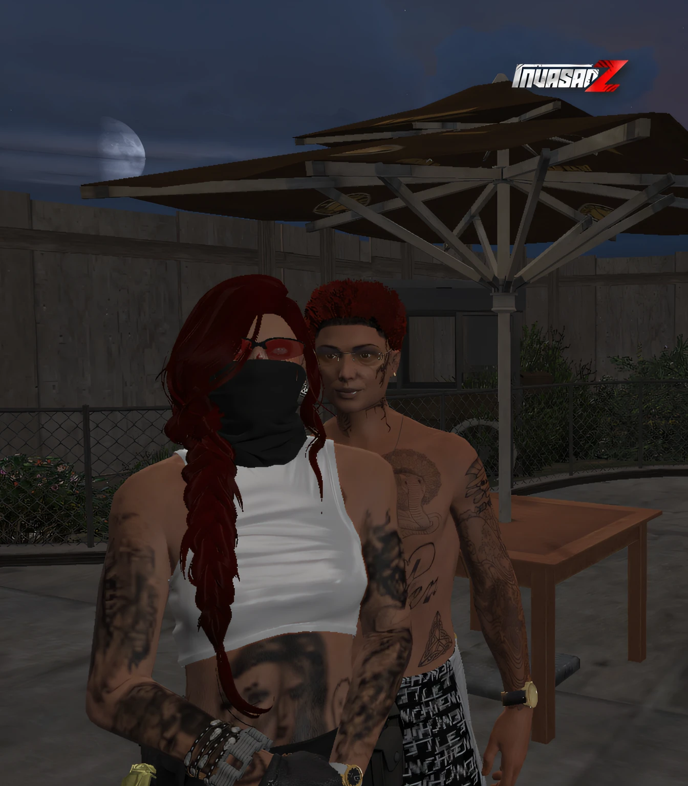 ((sexy girl ,young)), glamorous, slender, hilda, street hooker clothes, moistened eyes,blush, prostitute, slutty, (makeup), eyeshadow, pulled down panties, tattoo, piercings, tattoo on breast, (tattoo on tits), tattoo on thigh, neon lights, outdoors, neon lights, spiderweb tattoo, derogatory bodywriting, pulled down hotpants, graffitti on walls, bent over, ass, doggystyle, 1 fat man, hands on girls ass, sex, allley, brothel