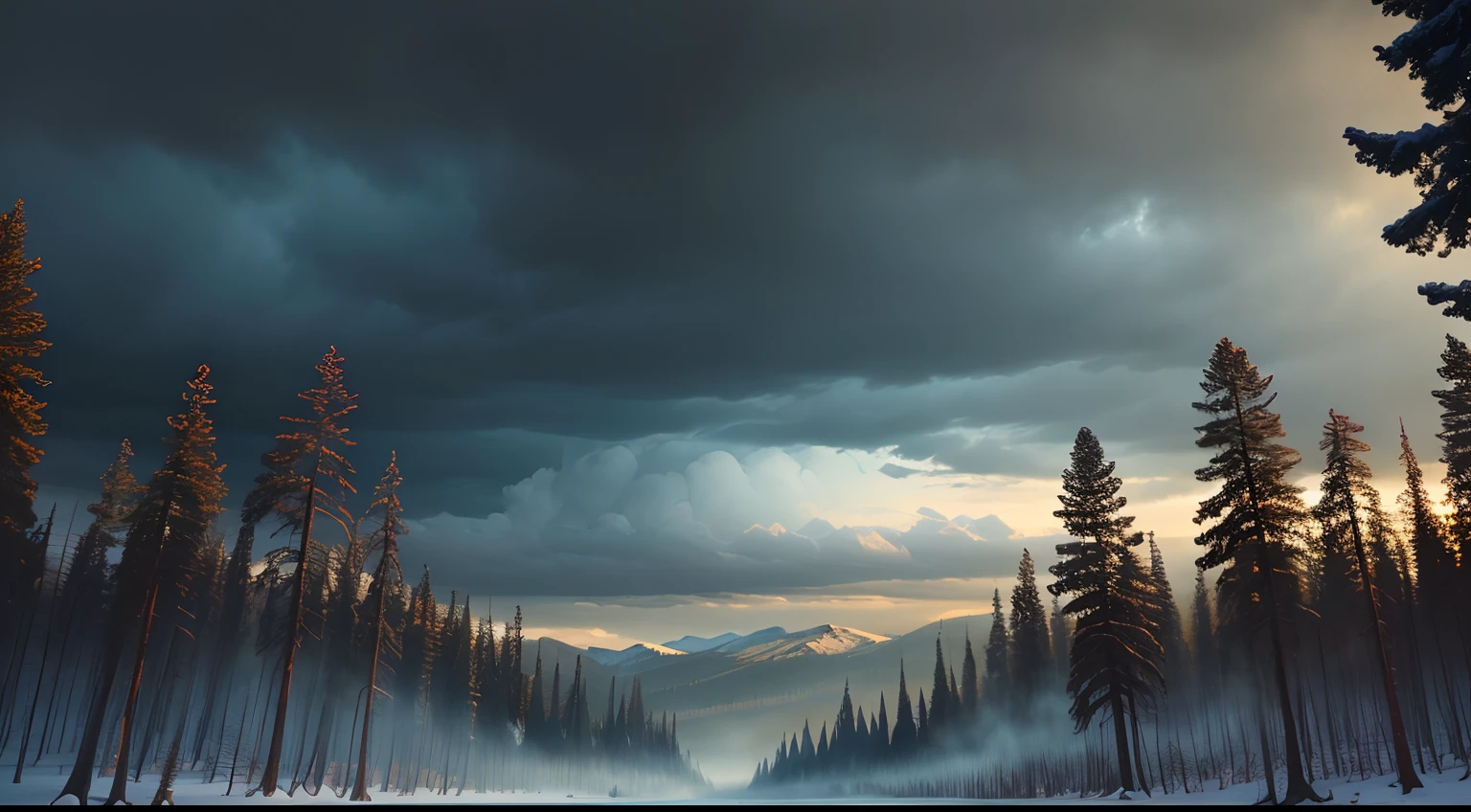 (best quality,4k,highres,masterpiece:1.2),ultra-detailed,(realistic,photorealistic,photo-realistic:1.37),a murder of crows in the shape of a hand,illustration,ominous clouds,ominous,foreboding,majestic trees,ominous lighting,sharp claws,fierce,haunting,contrast between darkness and light, eery ,sinister shadows,ominous forest,ominous setting