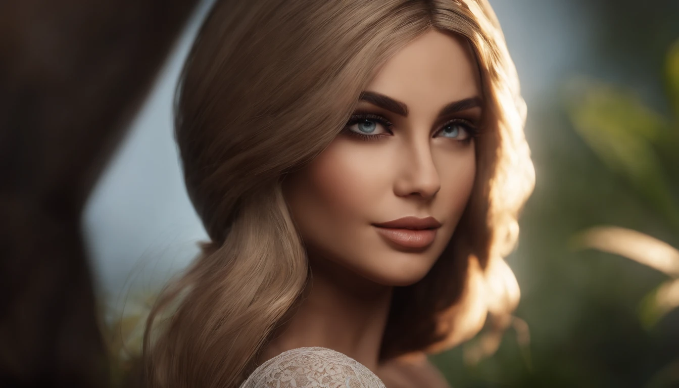 realistic lighting, best quality, 8k, master part, Clear focus, 1girl, Beleza Corporal Perfeita, cabelo preto escuro, seios grandes, meia vermelha, Cara super fina, Olhos Finos, double eyelids, , deitado na cama, Folhas pretas, pernas abertas, uma perna levantada,