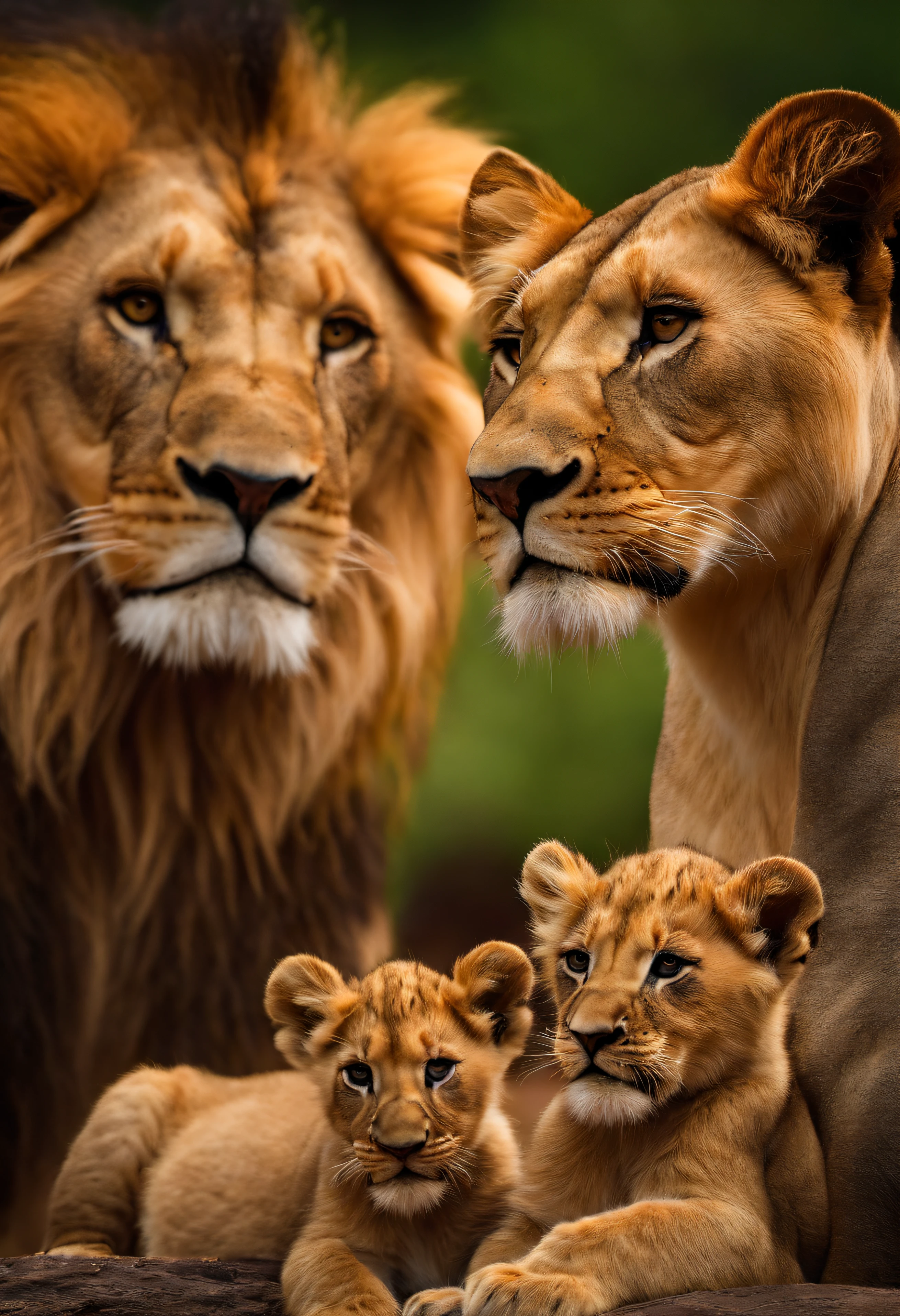 the lion king，Lioness and cubs