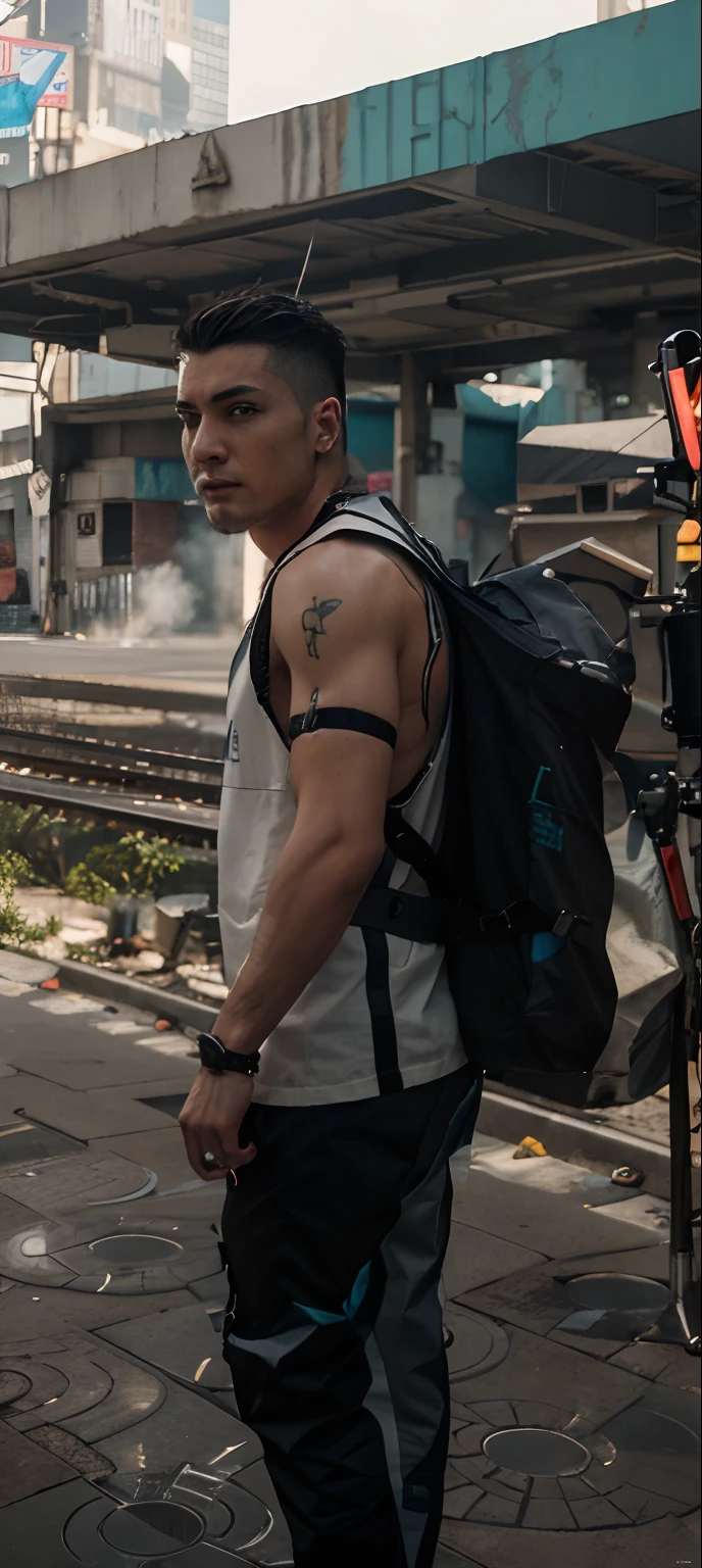 Change background cyberpunk handsome boy, realistic face,8k,ultra realistic
