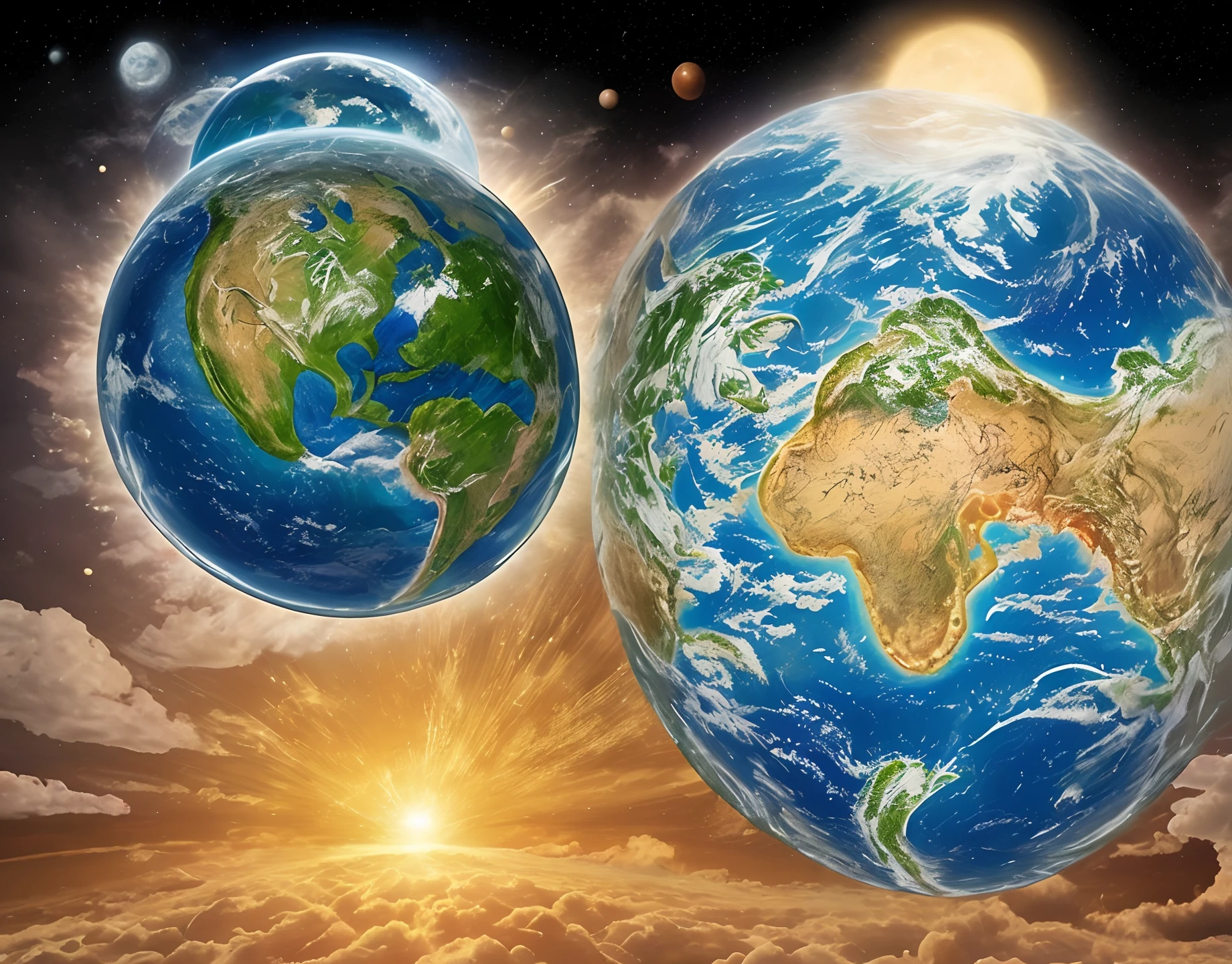 God creating the world