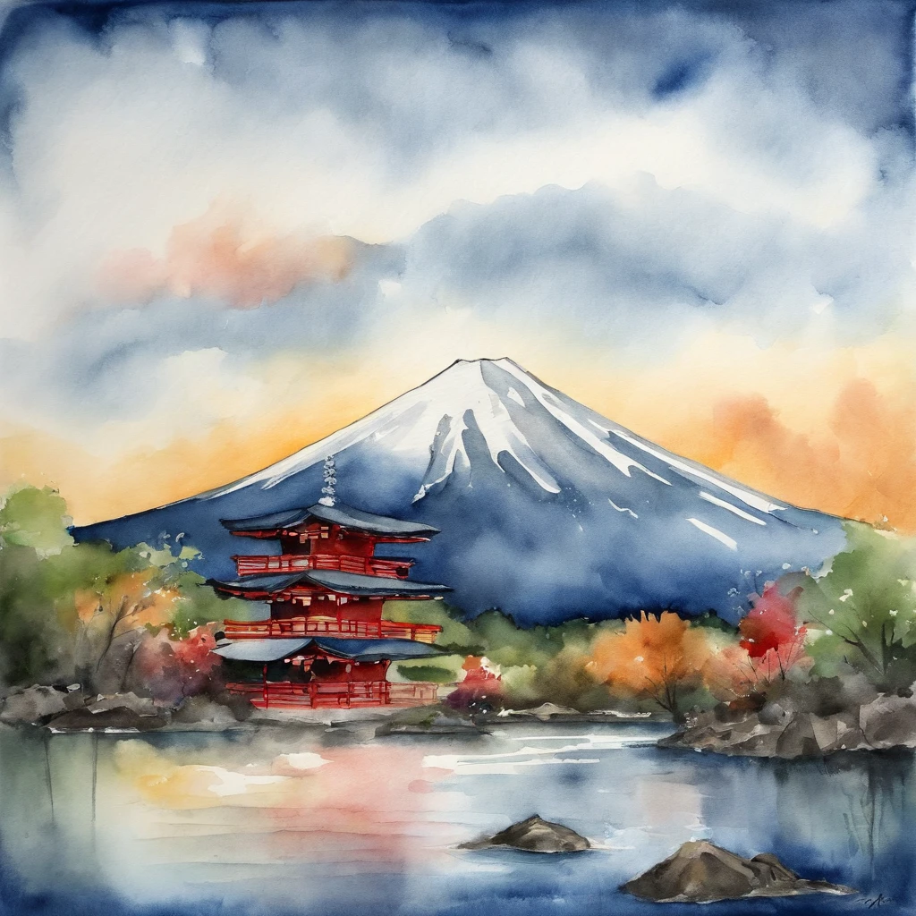 Mt fuji,Japan Flag,Hinomaru,🇯🇵,Put the number 510