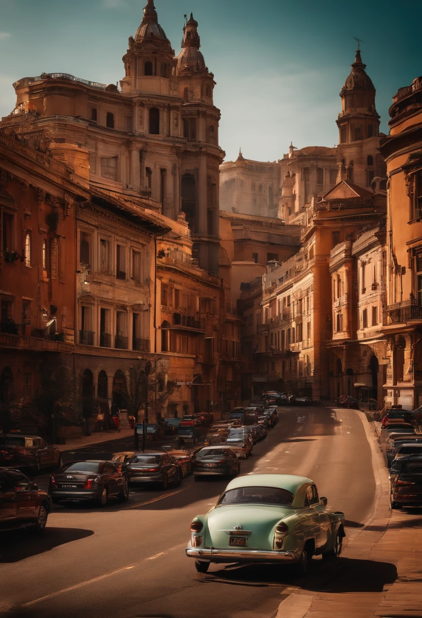 Make a coffee color city begraund