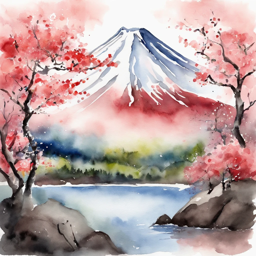 Mt fuji,Japanese flag,Hinomaru,cherry trees,🇯🇵,510