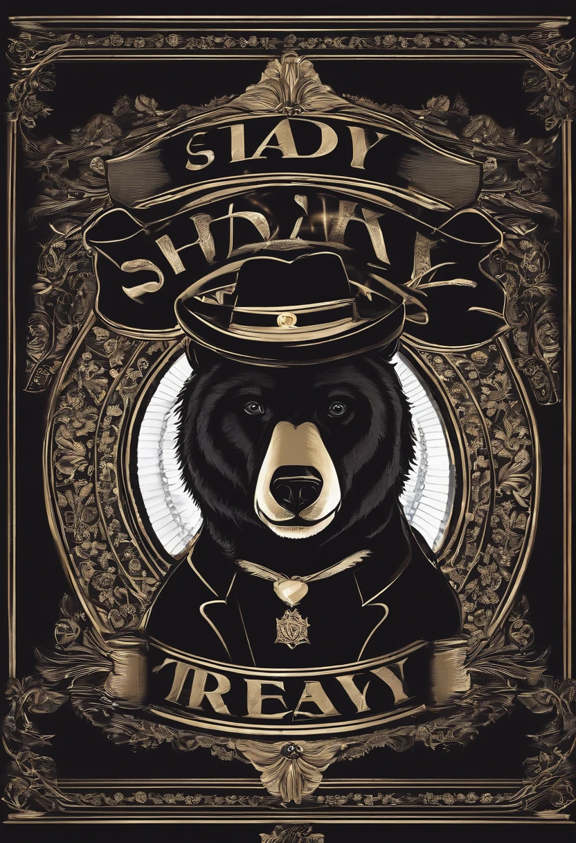 I want to make a business logo. It should say shady apparel. I want it to be a teddy bear with red eyes who is wearing a diamond grill in his mouth and holding a bag of money.