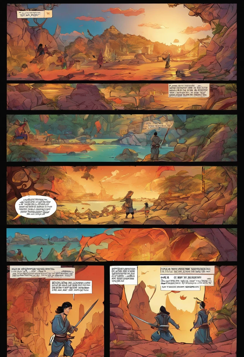 Kiko arrived at the dragon's cave. With his ninja skills, he tricked the dragon and recovered the stolen colors. SEVERAL IMAGES DEPICTING THE INCIDENT