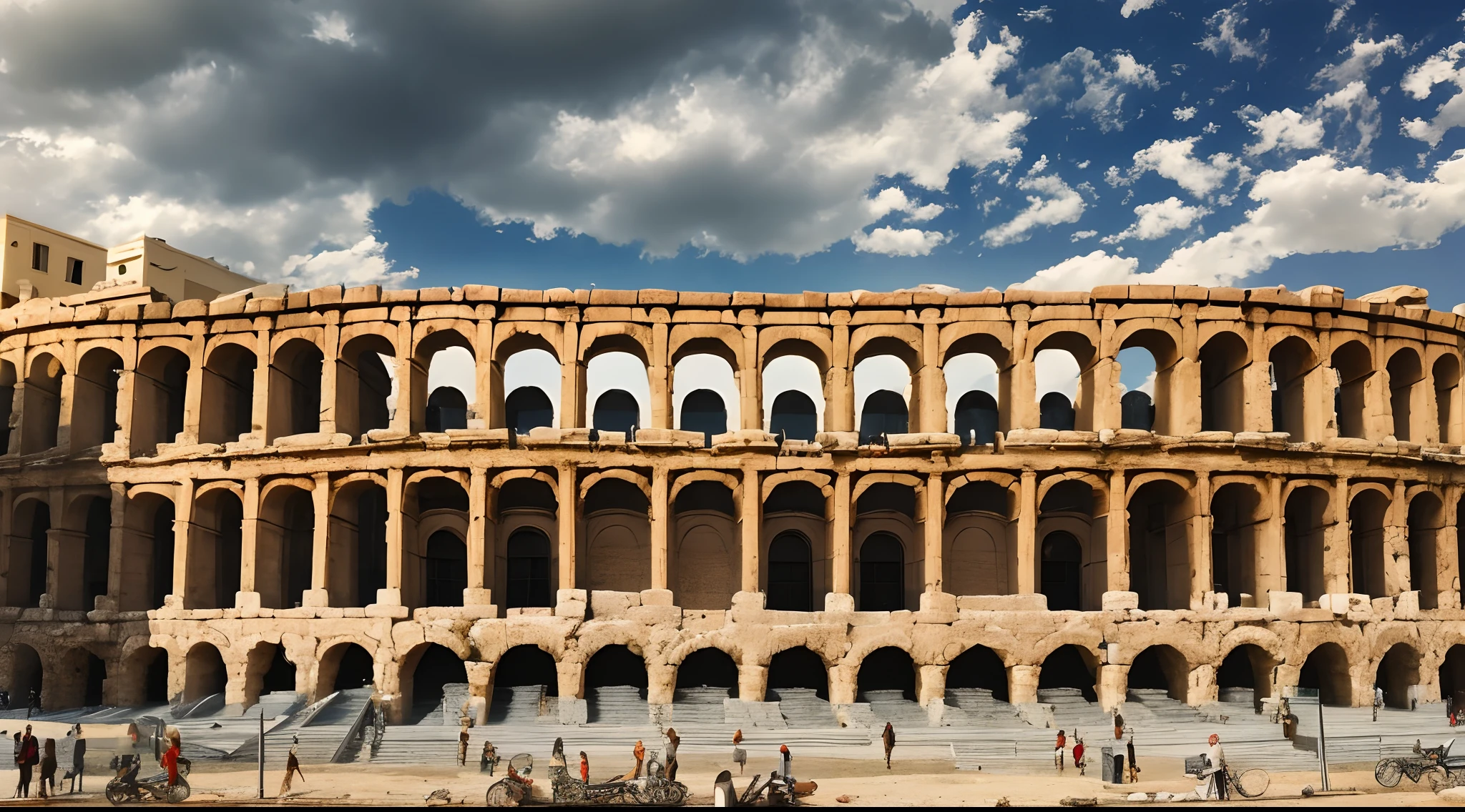 Greek civilization, Roman theater,Alexandria,Overcast skies,In the daytime,Beige color,True color,yellow color --auto --s2