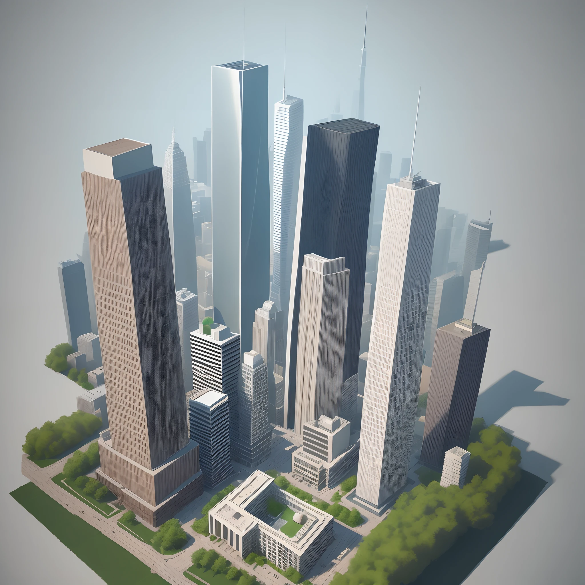 skyscraper Isometric drawings