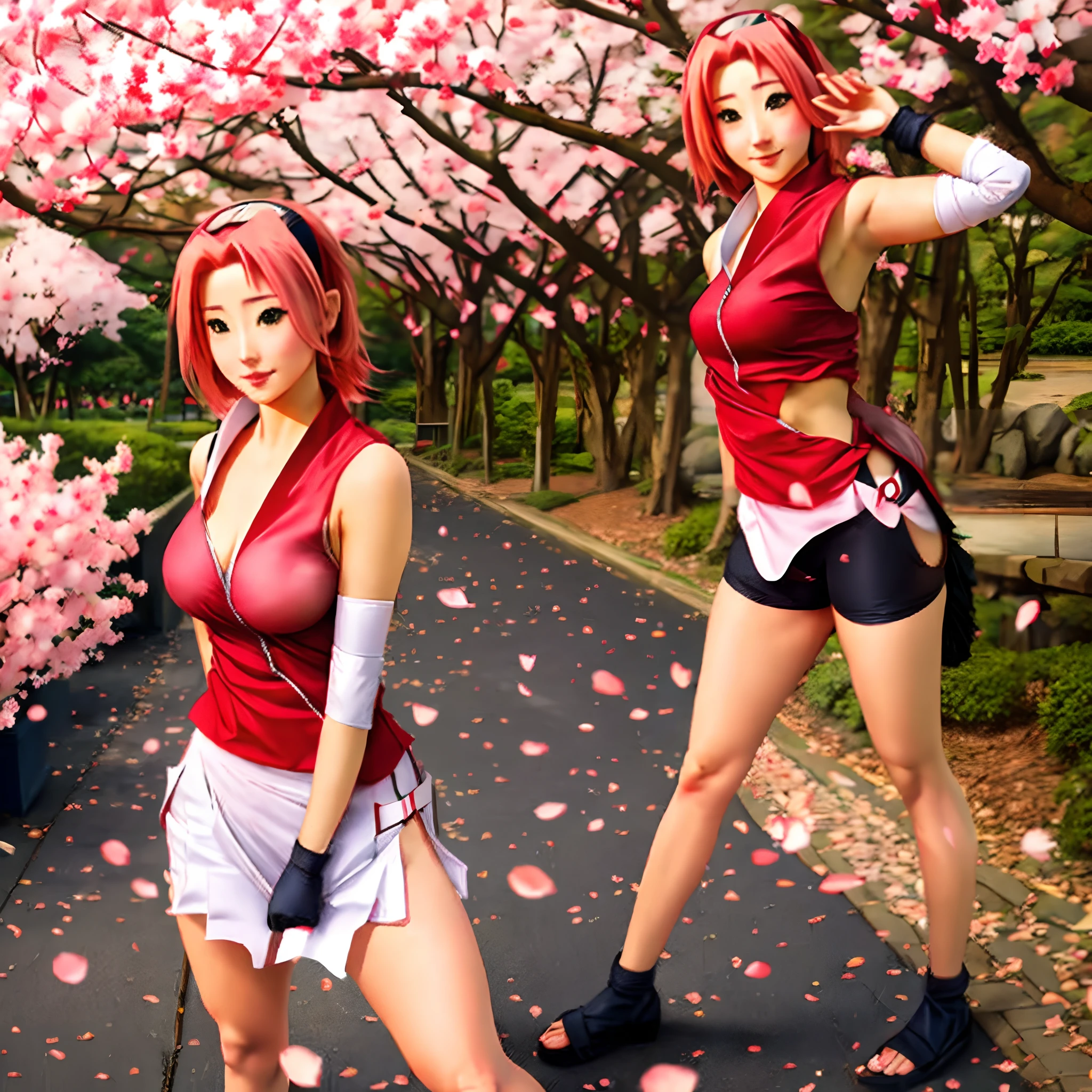 Sakura from naruto sexy pose