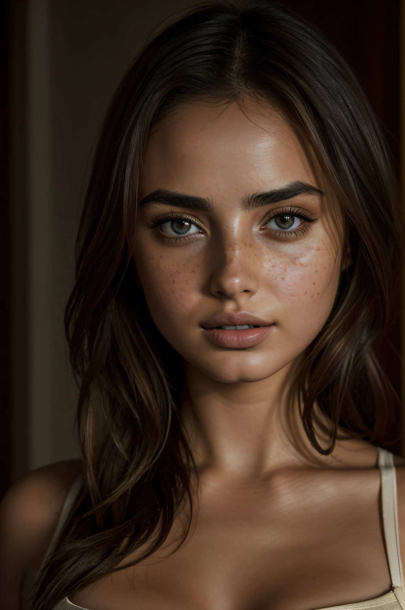 8K,Best quality, Ana De Armas,masterpiece, ultra high res, (photorealistic:1.4), raw photo, (Authentic skin texture:1.3), (film grain:1.3), (selfie angle), 1girl, beautiful detailed eyes and face,masterpiece, best quality, upper body,