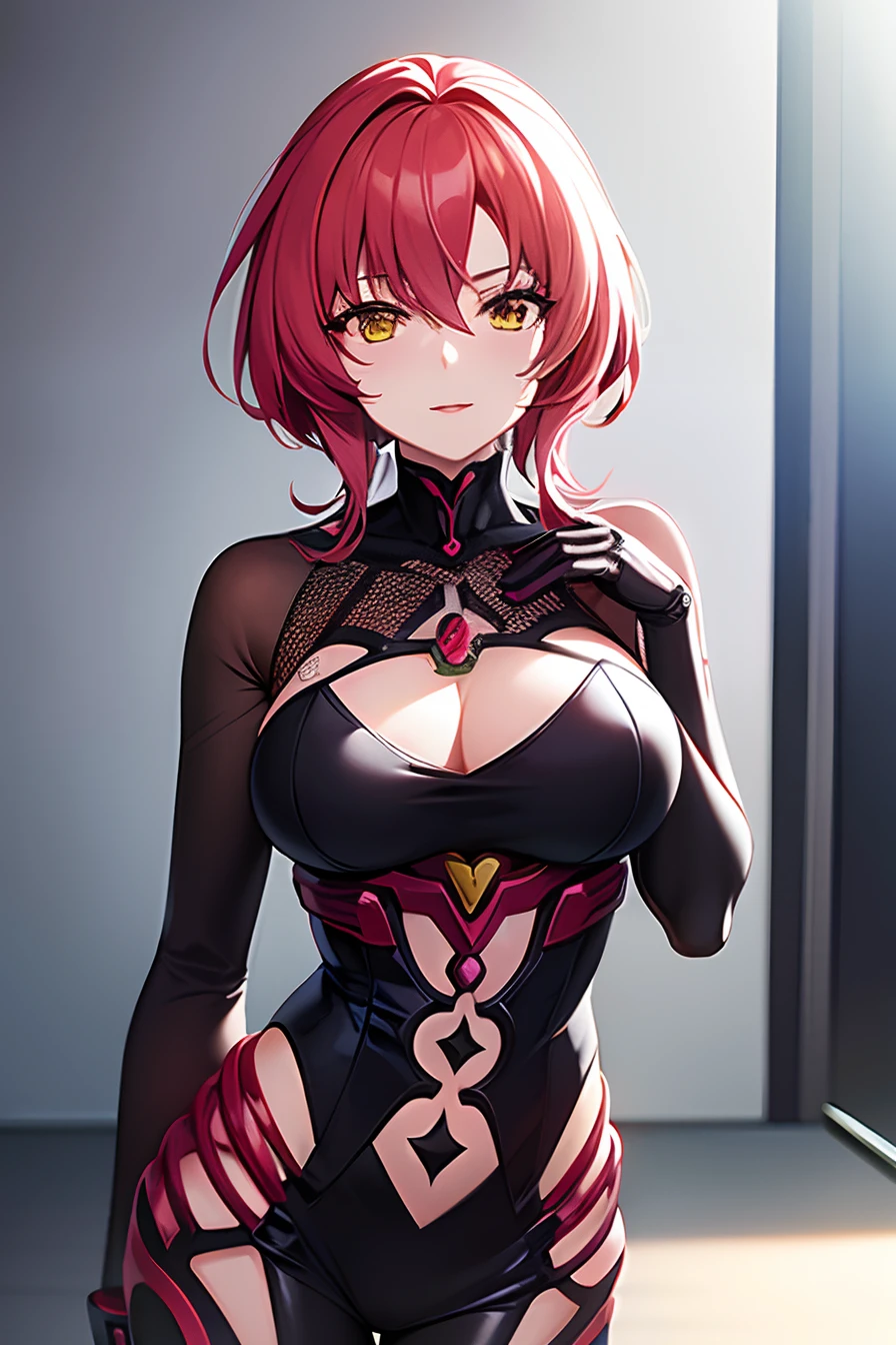 Anime - Menina estilo com cabelo rosa longo sentado em uma parede, on his chest the symbol of the Crypton coin, menina anime sedutora, photorealistic anime girl rendering, biomechanical oppai, Anime Garota Cosplay,