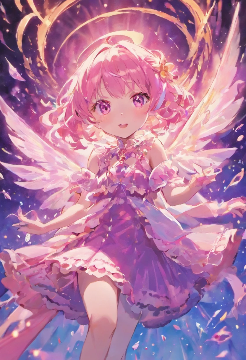 hada, fairy, rosa, pink, alas iridiscentes, violeta