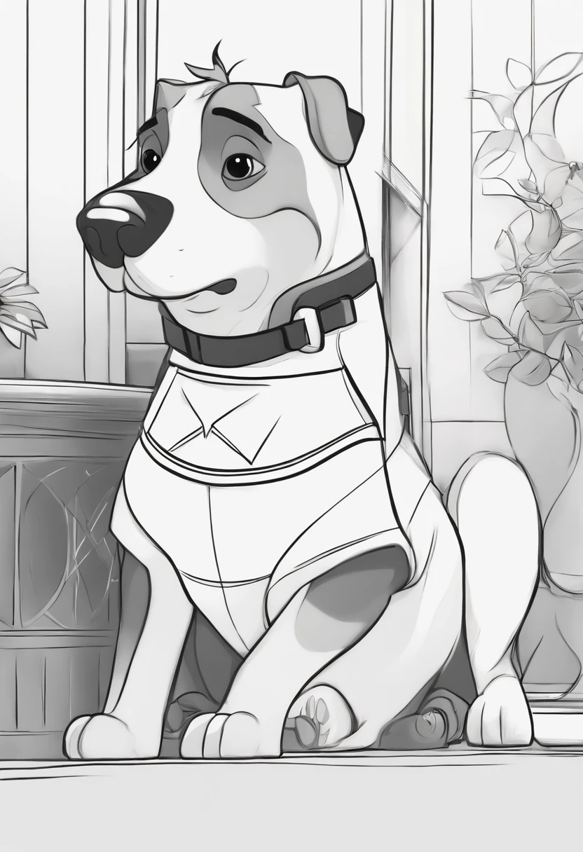 UMA PERSONAGEM INSPIRADA NA DISNEY PIXAR. IMAGEM DE UM CACHORRO MARROM COM ROUPA DE SUPER HEROI. ELE DEVE PARECER CORAJOSO E FORTE. VEMOS UMA CIDADE COM PREDIOS ALTOS AO FUNDO. A CENA DEVE ESTAR NO ESTILO DE ARTE DIGITAL DA PIXAR, focusing on the expressions of the characters, CORES VIBRANTES E TEXTURAS DETALHADAS.