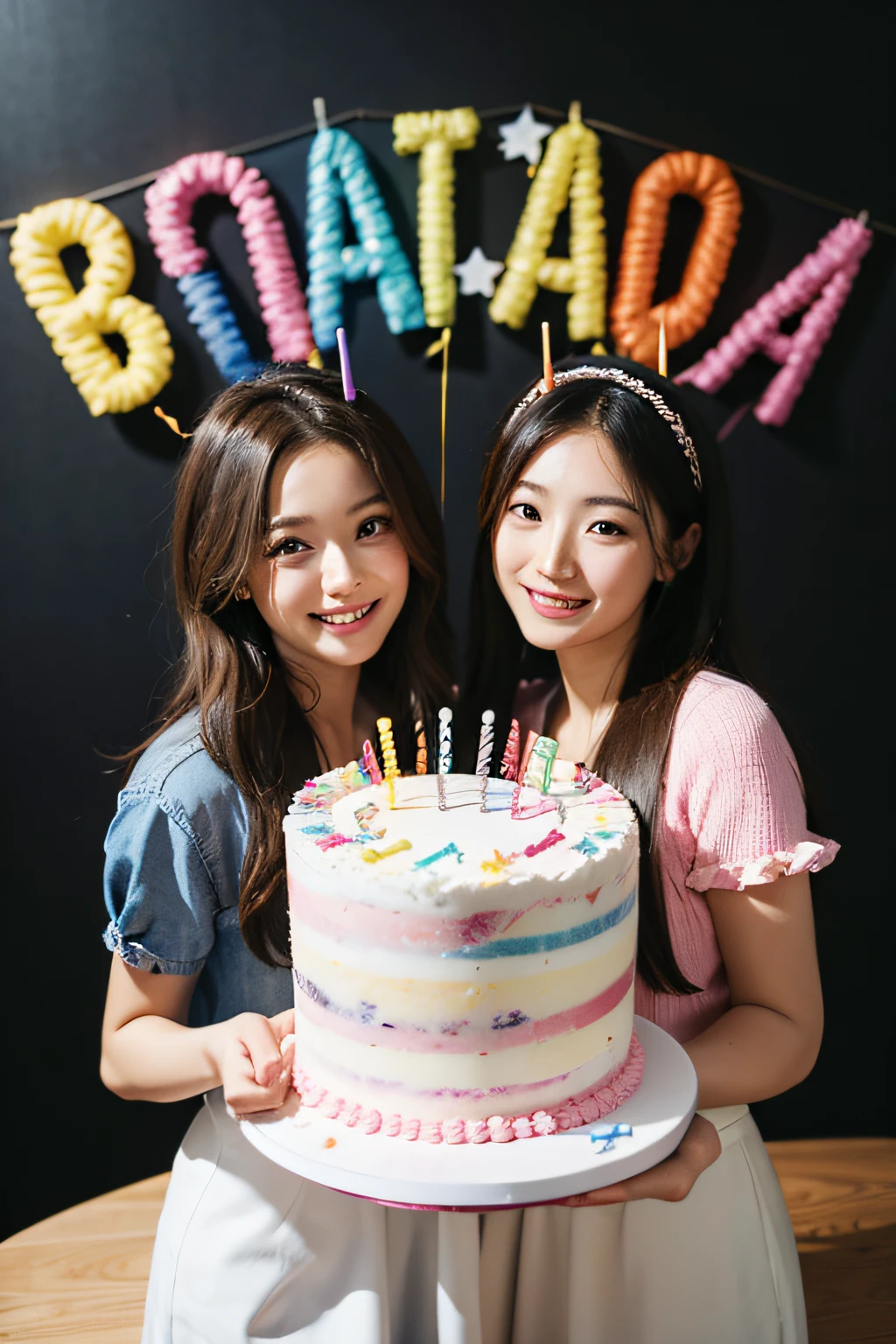 Double birthday cake