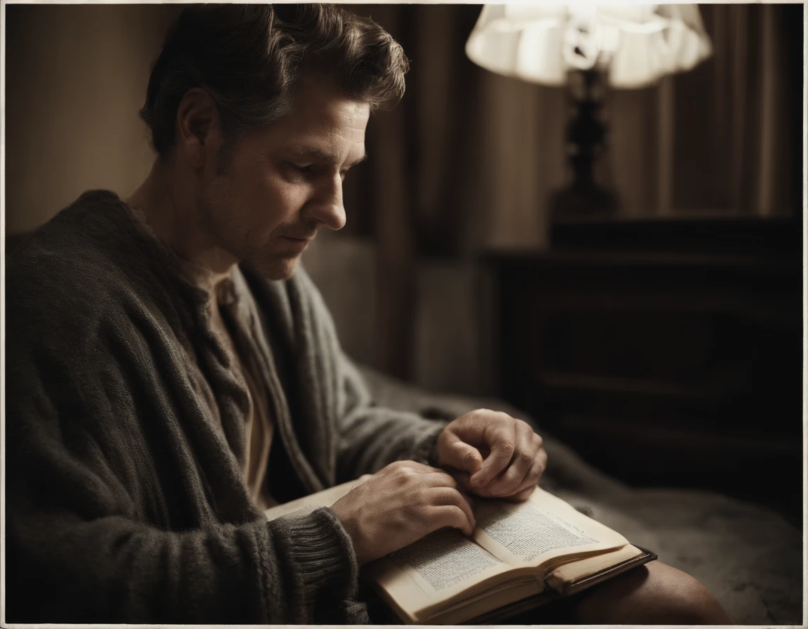 A person is sitting on his bed, visibly tired and discouraged. She holds a BIBLE in her hands, seeking comfort and hope.

CHARACTER (sighing) Even though my mind and body weaken...

The person closes their eyes, seeking inner strength.