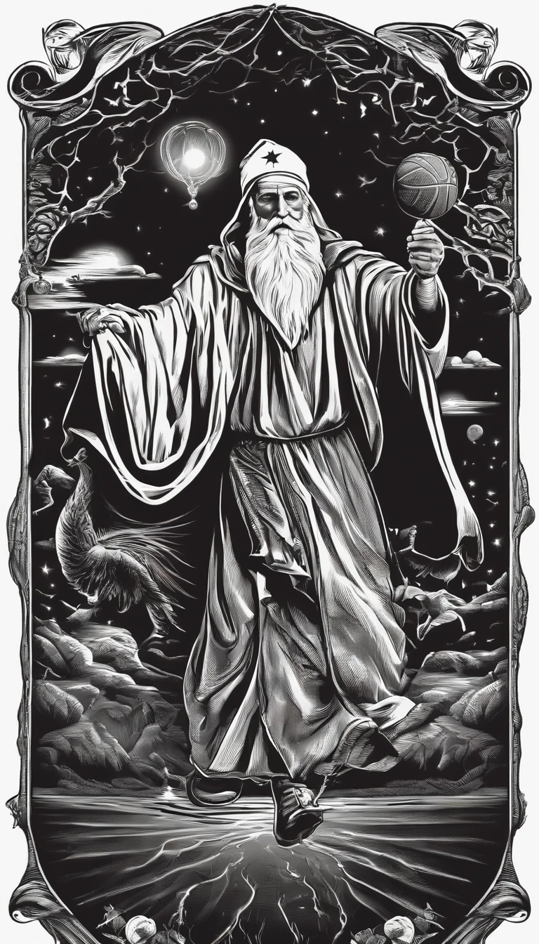 Wizard T-Shirts Vector Print with White Beard Playing Basketball, rayos, magia. Arte de estilo griego fusionado en una epopeya, Imagen detallada. Mastery in quality and lighting. Paisajes impresionantes e impactantes. Dynamic and powerful action. Efectos de sombra y luz mejorados. High-resolution masterpiece. State-of-the-art CG art. Incredible and immersive result.+",fondo ????? ,arte png