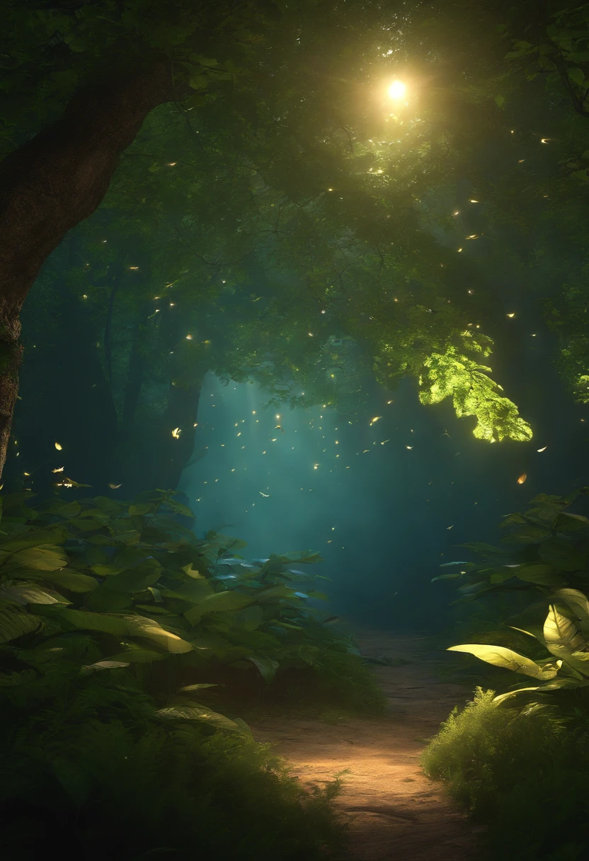Masterpiece, best quality, (very detailed CG unity 8k wallpapers), (best quality), (best illustrations), (best shadows), forest theme with natural elements. Tall trees, quiet streams, glowing little mushrooms, surrounded by delicate leaves and branches, with fireflies and glowing particle effects,, (natural elements), (jungle theme), (leaves), (branches), ( fireflies), butterflies, (delicate leaves), (glow), (particle effects). , isometric 3D, Octane rendering, ray tracing, super detailed