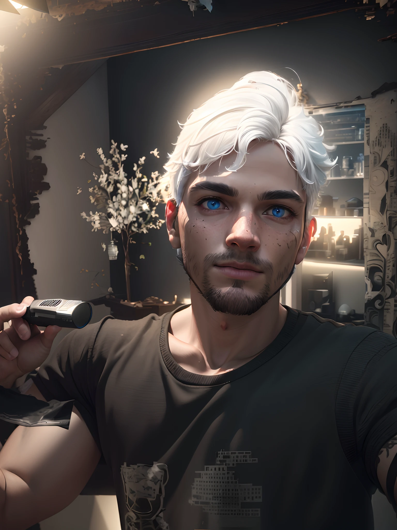 ((1boy)),white hair, Masterpiece, incredible details, ray tracing,epic realistic, ultra clarity , (HDR:1.4), octane render, cgi,dramatic, bokeh,
(dark shot:1.22), volumetric lighting,film grain,unreal engine,graininess, (original), (very detailed wallpaper), very detailed illustrations, perfect detail, (best lighting), (super complex detail), 4K Unity, (super detailed CG:1.2), lifelike, (8K:1.2)