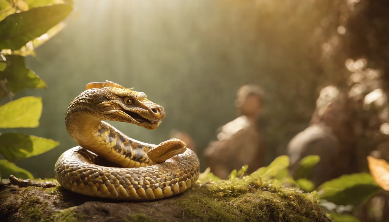 The Serpent offering the fruit of the tree of the knowledge of good and evil.