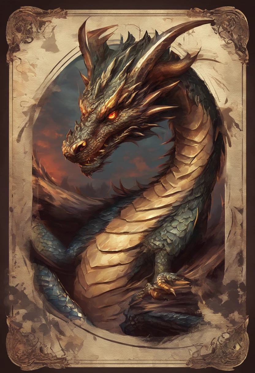 dragon theme playing card boarder
