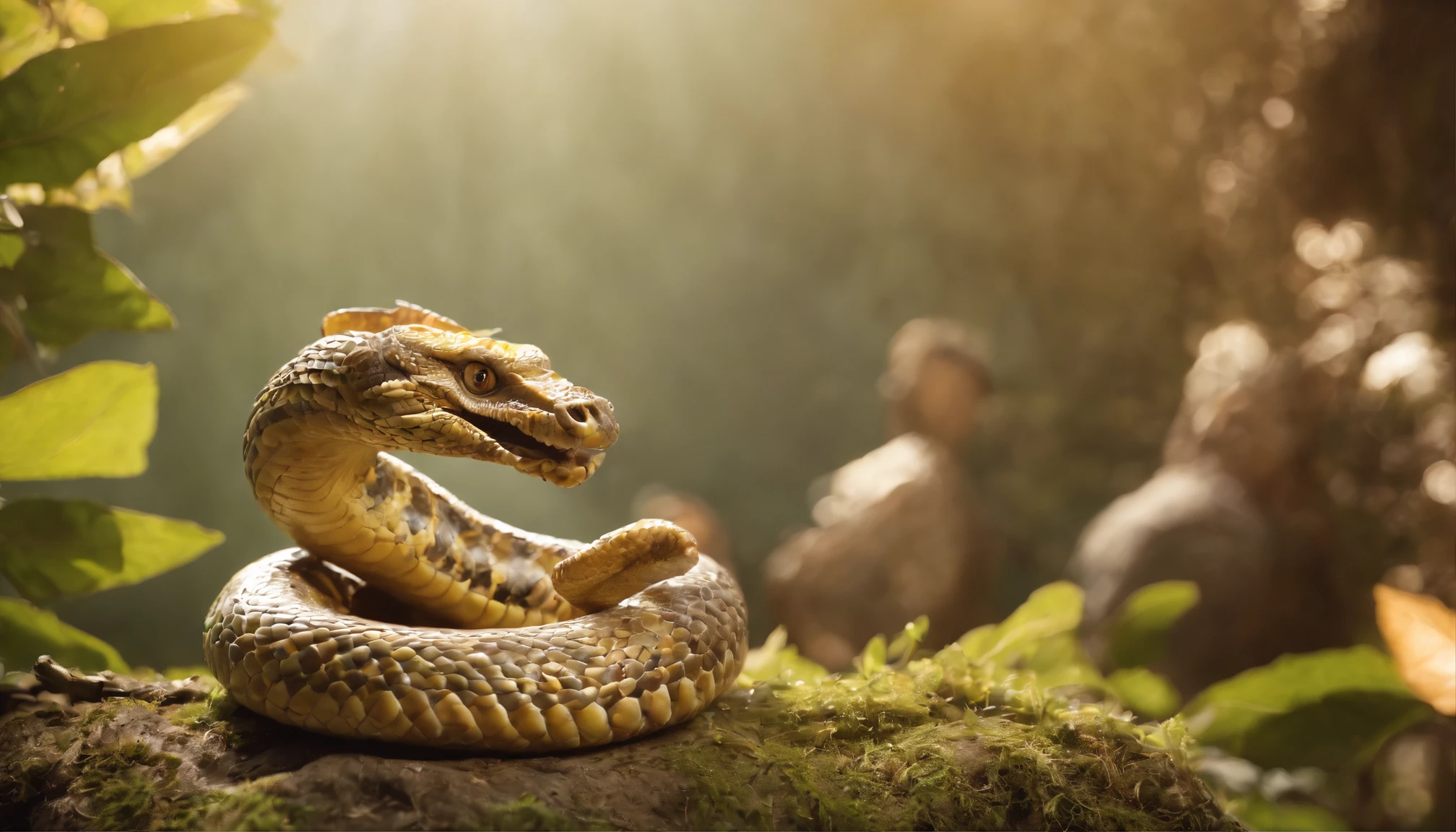 The Serpent offering the fruit of the tree of the knowledge of good and evil.
