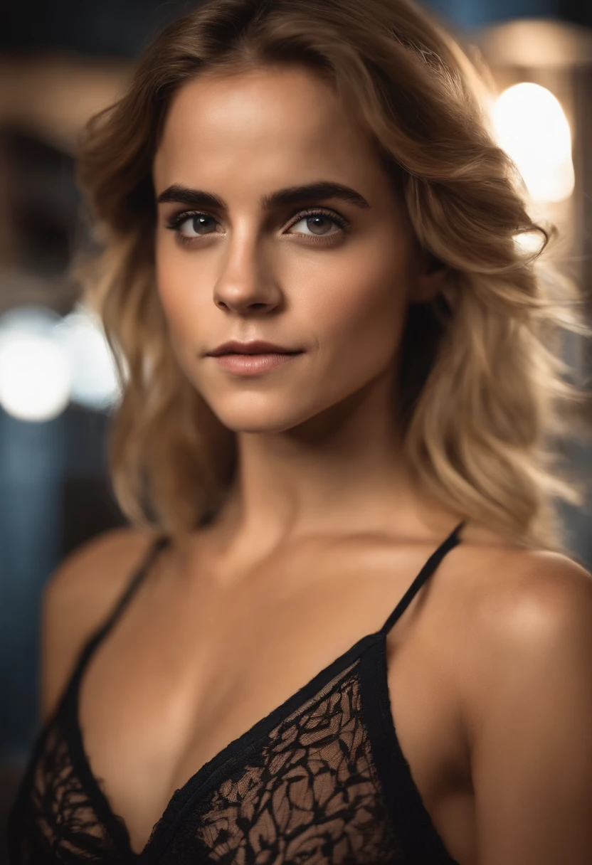 woman with matching tank top and panties, fille sexy aux yeux bleus, Portrait Lea Elui, Portrait de emma watson, cheveux blonds et grands yeux, Selfie d'une jeune femme, ohne Maquillage, maquillage naturel, Look directly into the camera, Visage avec Artgram, dezentes Maquillage, Superbe photo du corps entier, au restaurant, gros seins, Brune