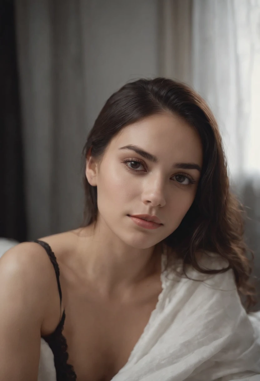 beautiful young woman, sipping coffee at the window, hyperrealism (photo-realistic: 1.2), extremely detailed, (intelligent or thoughtful expression), high definition, sharp focus, capturing every minute feature and texture of her face and the steam rising from her cups, the sunlight filtering through the window casting soft shadows on her refined features.