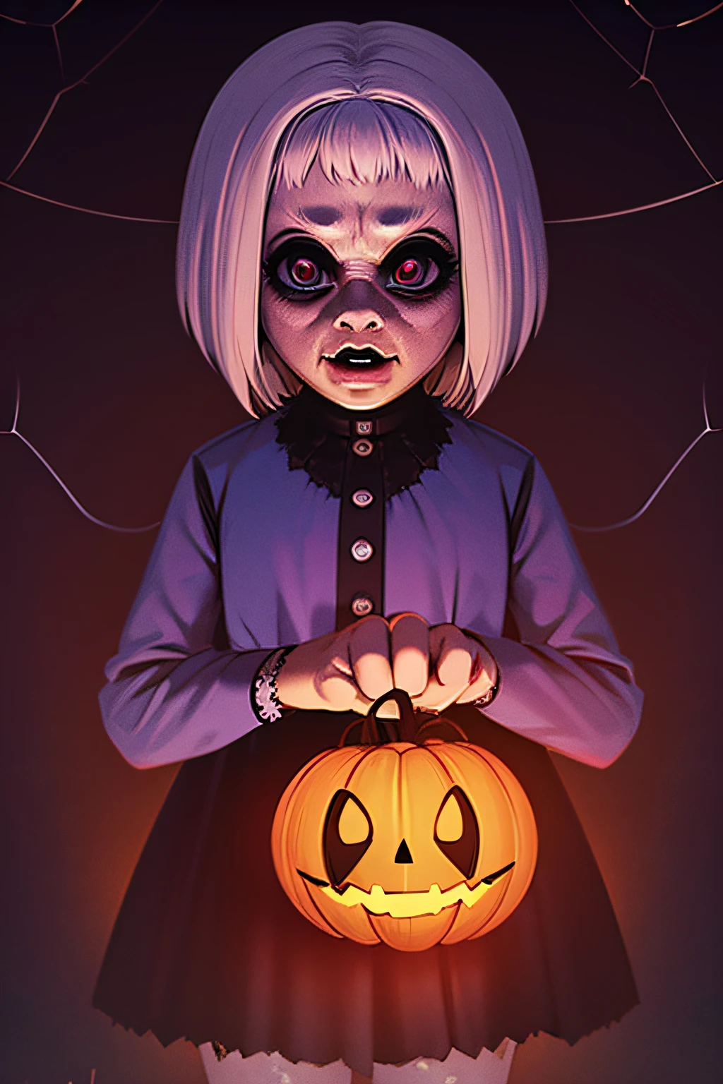A real scary and disturbing doll. It is prepared for Halloween and to scare young and old