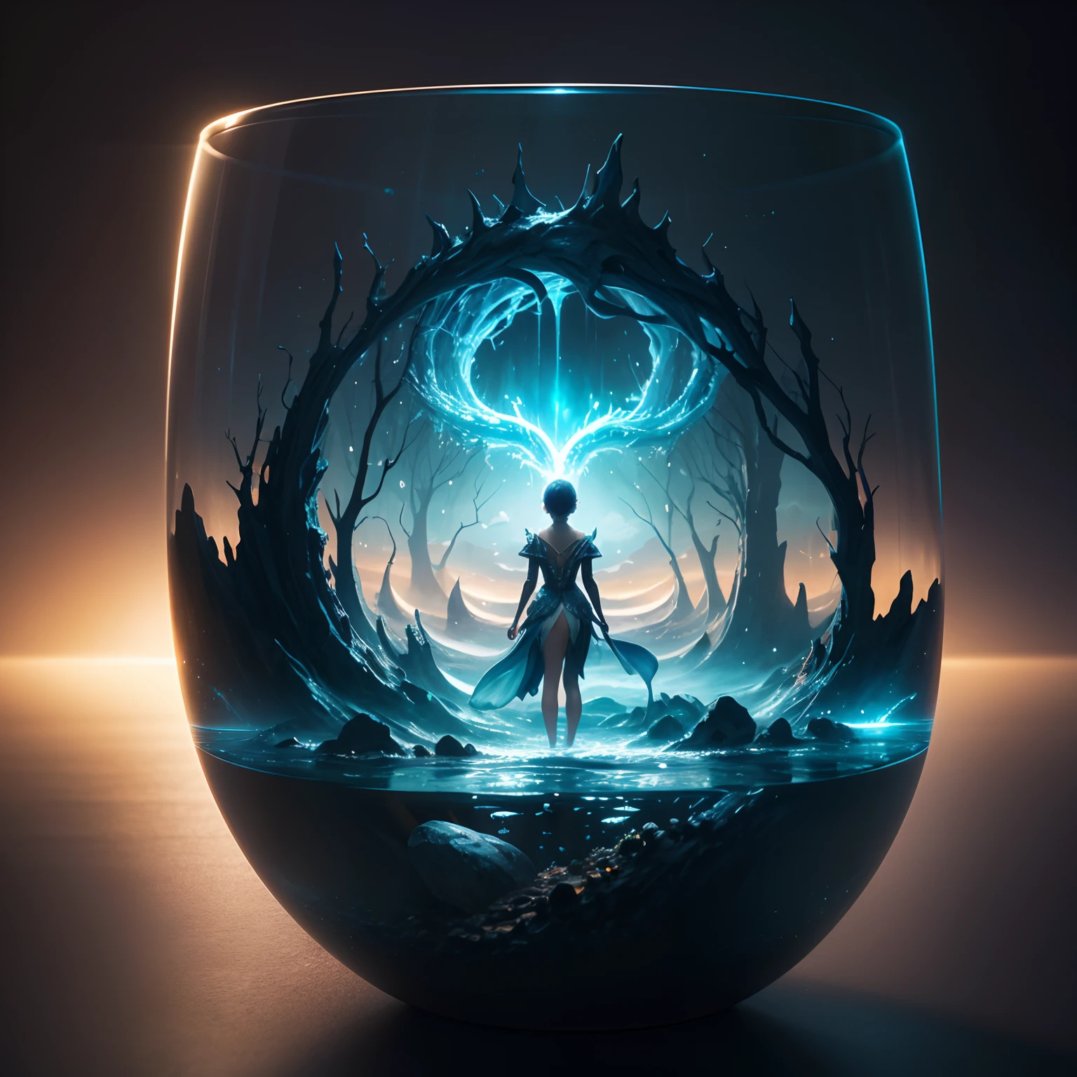 My heart is an ocean, fantasy art, cinema 4d, matte painting, polished, beautiful, colorful, intricate, eldritch, ethereal, vibrant, surrealism, surrealism, vray, nvdia ray tracing, cryengine, magical, 4k, 8k, masterpiece, crystal, romanticism