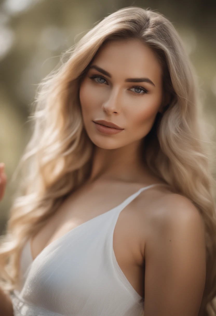 Mulher loira com cabelo longo e top branco olhando no espelho, mulher loira bonita, foto retrato suave 8 k, uma loira linda, mulher loira, Blonde and attractive features, loira bonita, foto de uma mulher bonita, loira mulher jovem bonita, Deusa loira, 4K fotografia de glamour, close up de uma mulher loira, mulher sueca loira, Meninaabelo loiro longo