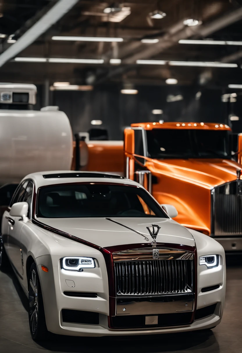 2023 rolls Royce ghost semi truck with sleeper parked