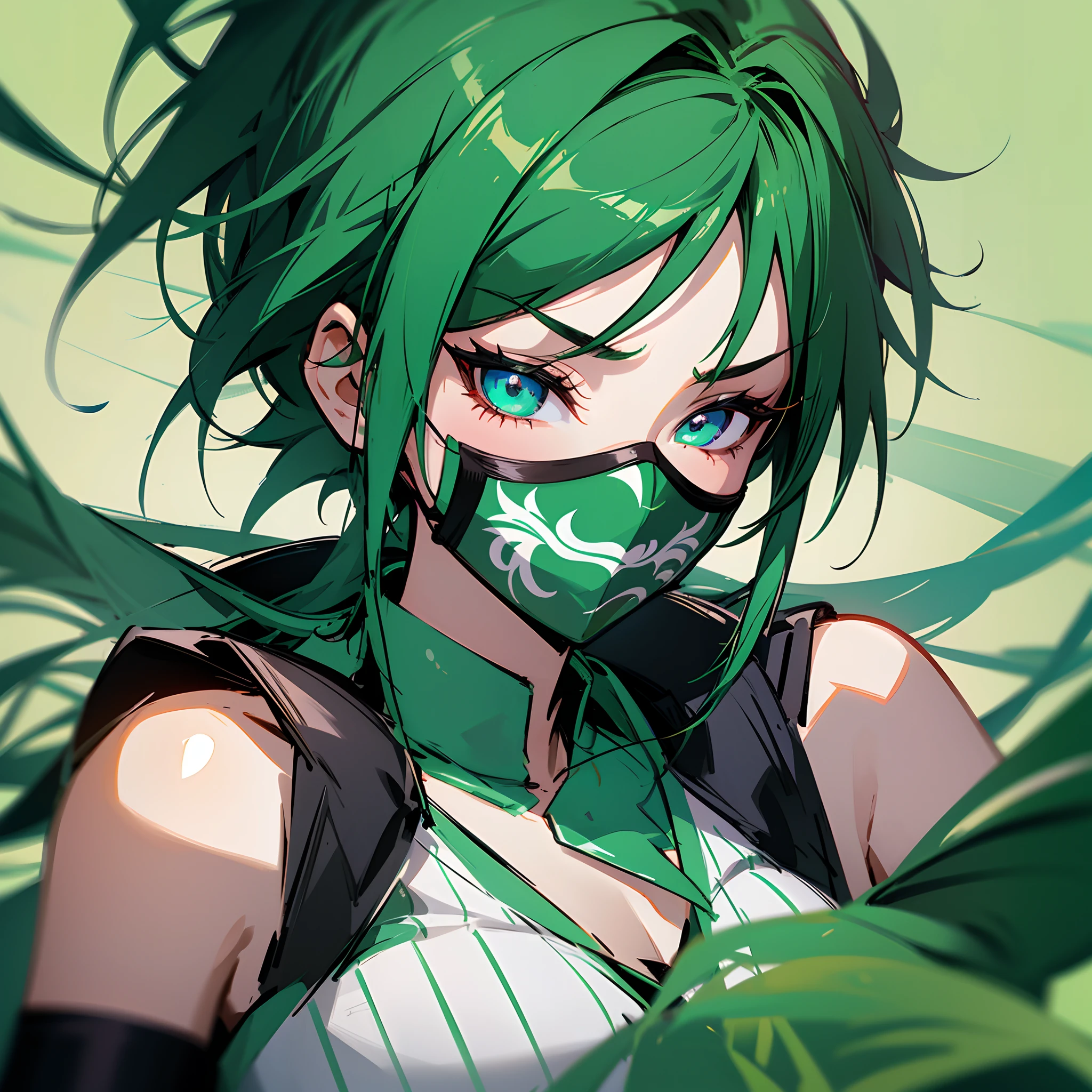 bared  chest, 1 Bare chest, little breast, ninja clothes, Akali, Akali League of Legends, Akali mask, Small boobs, little breast, Asian