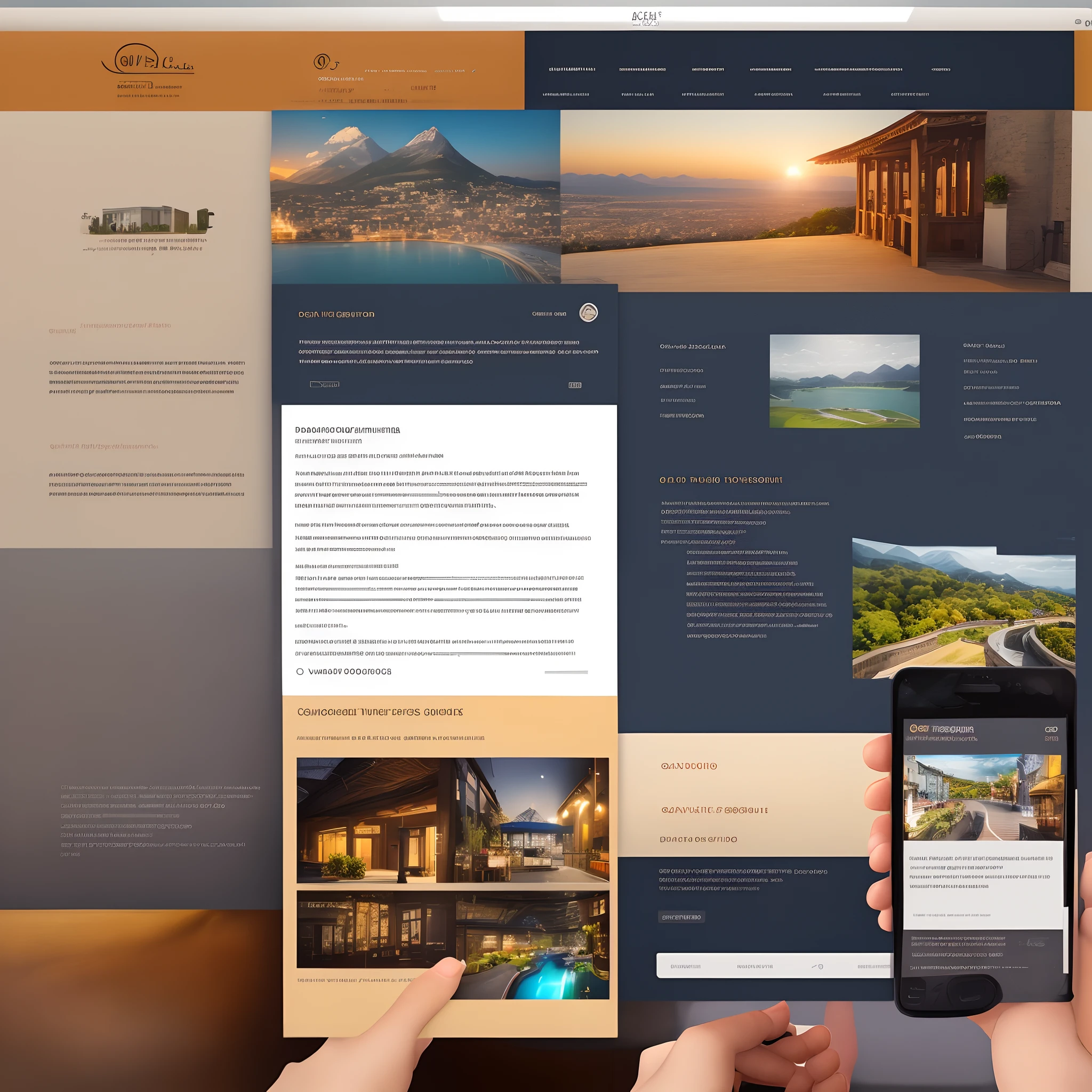 Design of a professional website of tourism or trip guide