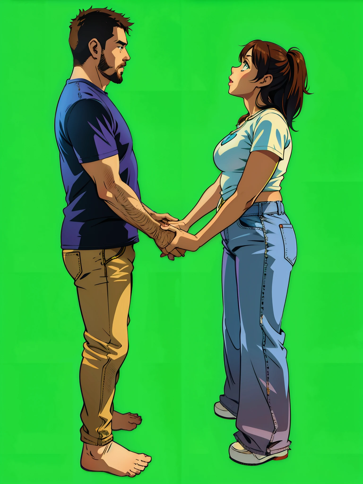 turn this cute couple to cartoon style