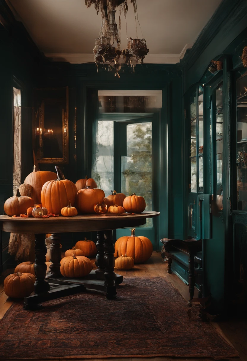 cores do halloween no design de interiores