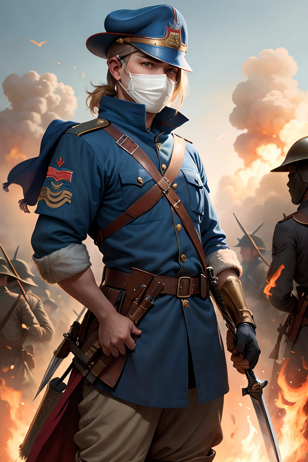 Masked ww1 swordsmen