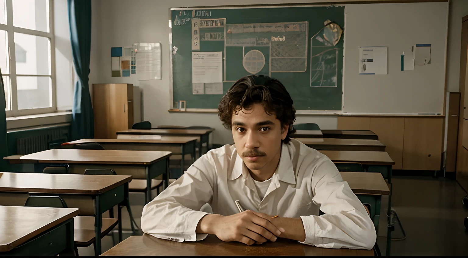 jovem albert einstein com 16 anos de idade, in the classroom of the Zurich Polytechnic School, realizando uma prova em 1912.