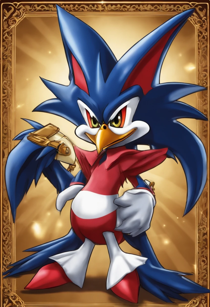 pica pau no universo de yugioh, puxando uma carta, Make a mix of Yugi's body and Woody Woodpecker's head