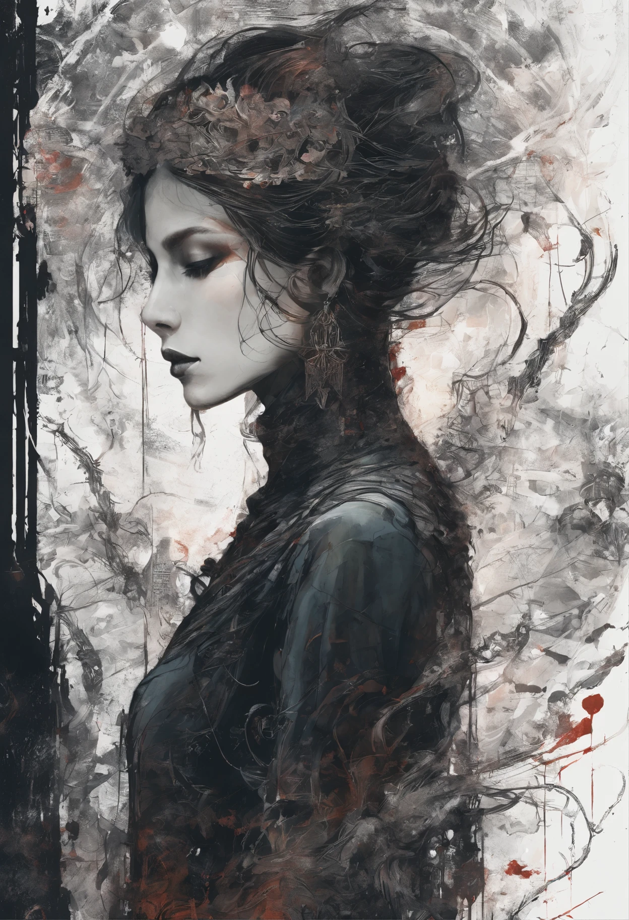 Perfect centralization, coelho (franco)de Donnie, Standing position, beleza abstrata, Centrado, looking at the camera, Facing the camera, nearing perfection, Dynamic, altamente detalhado, liso, foco nítido, 8k, high-definition resolution, illustration, arte de Carne Griffiths e Wadim Kashin, fundo branco